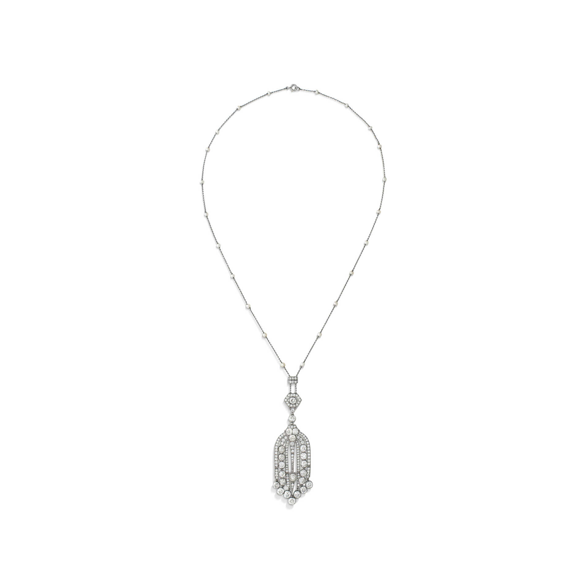 CARTIER EARLY 20TH CENTURY DIAMOND PENDANT