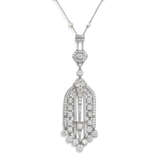 CARTIER EARLY 20TH CENTURY DIAMOND PENDANT - фото 4