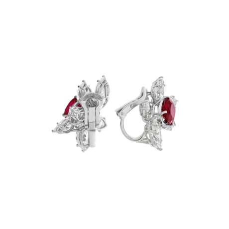 PEDERZANI RUBY AND DIAMOND EARCLIPS - фото 3