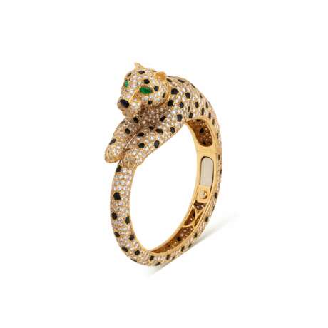 CARTIER DIAMOND, ONYX AND EMERALD `PANTH&#200;RE` BANGLE - photo 1