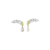 JAR COLOURED NATURAL PEARL, DIAMOND AND COLOURED DIAMOND EARCLIPS - фото 1