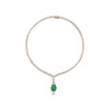 CARTIER EMERALD AND DIAMOND NECKLACE - photo 1