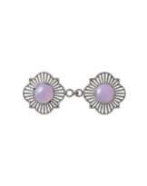 FABERGÉ EARLY 20TH CENTURY CHALCEDONY AND DIAMOND CAPE CLASP