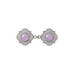 FABERG&#201; EARLY 20TH CENTURY CHALCEDONY AND DIAMOND CAPE CLASP