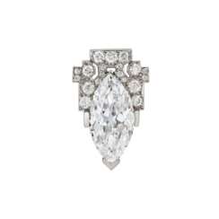 ART DECO DIAMOND CLIP BROOCH