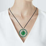 EMERALD AND DIAMOND EGYPTIAN STYLE PENDANT/BROOCH - photo 2