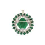 EMERALD AND DIAMOND EGYPTIAN STYLE PENDANT/BROOCH - photo 4