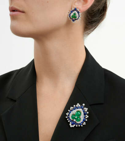 BULGARI SET OF EMERALD, SAPPHIRE AND DIAMOND JEWELLERY - photo 2