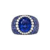 JAR SAPPHIRE AND DIAMOND RING - Foto 3
