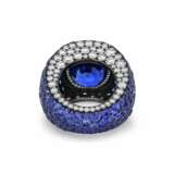 JAR SAPPHIRE AND DIAMOND RING - Foto 6