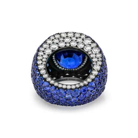 JAR SAPPHIRE AND DIAMOND RING - Foto 6