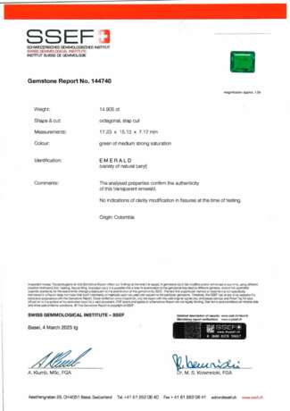 IMPORTANT EMERALD AND DIAMOND RING - photo 8