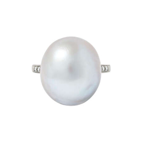 EARLY 20TH CENTURY NATURAL PEARL AND DIAMOND RING - photo 3
