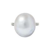 EARLY 20TH CENTURY NATURAL PEARL AND DIAMOND RING - photo 3