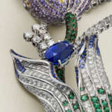 BOUCHERON MULTI-GEM `TULIPA` NECKLACE AND SAPPHIRE AND DIAMOND EARRINGS - фото 3