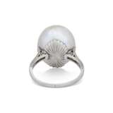 EARLY 20TH CENTURY NATURAL PEARL AND DIAMOND RING - photo 6