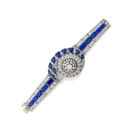 MID-20TH CENTURY SAPPHIRE AND DIAMOND BRACELET - photo 1