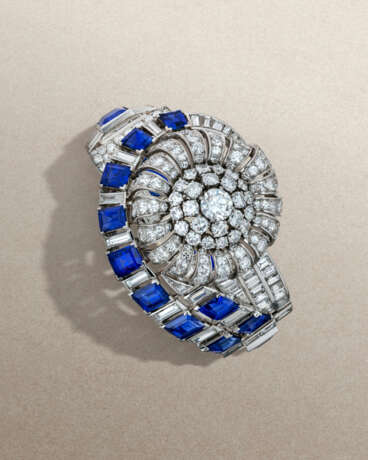 MID-20TH CENTURY SAPPHIRE AND DIAMOND BRACELET - photo 3