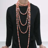 JAR CORAL, PINK OPAL AND DIAMOND SAUTOIR - photo 2