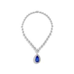 SAPPHIRE AND DIAMOND NECKLACE