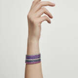 JAR DIAMOND, COLOURED SAPPHIRE AND SPINEL `SEMAINIER` BRACELET - Foto 2