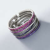 JAR DIAMOND, COLOURED SAPPHIRE AND SPINEL `SEMAINIER` BRACELET - Foto 3