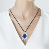 SAPPHIRE AND DIAMOND BROOCH / PENDANT - photo 3