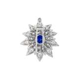 SAPPHIRE AND DIAMOND BROOCH / PENDANT - photo 4