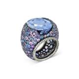 JAR SAPPHIRE, COLOURED SAPPHIRE AND DIAMOND RING - photo 1