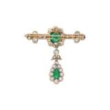 LATE 19TH CENTURY EMERALD AND DIAMOND BROOCH/PENDANT - photo 3