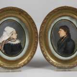 Paar Miniaturen Biedermeier - Foto 1