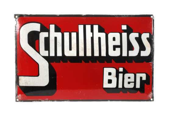 Emailleschild Schultheiss - photo 1