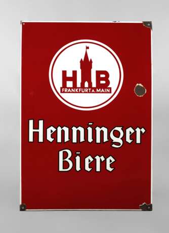 Emailleschild Henninger - Foto 1