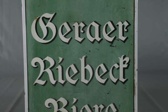 Emailleschild Geraer Riebeck Biere - Foto 3