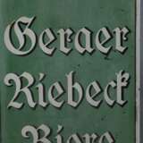 Emailleschild Geraer Riebeck Biere - Foto 3
