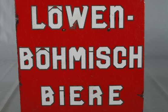 Emailleschild Löwenbrauerei - photo 3