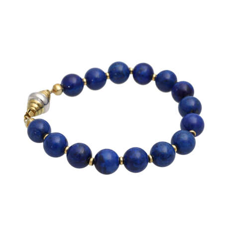 Set Kette und Armband aus Lapislazuli, - photo 3