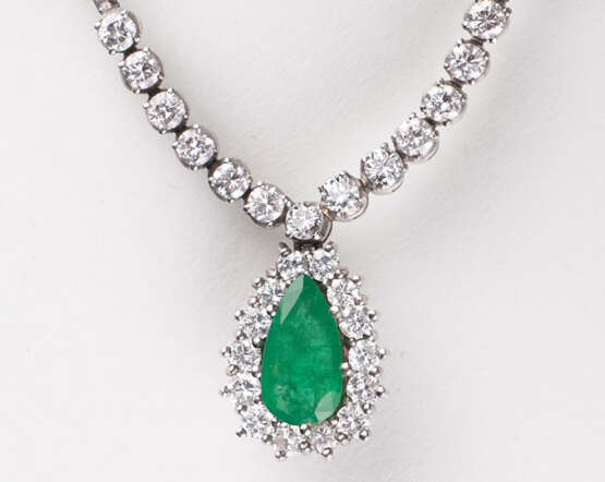 ''Vintage Smaragd-Brillant-Collier'' - photo 1