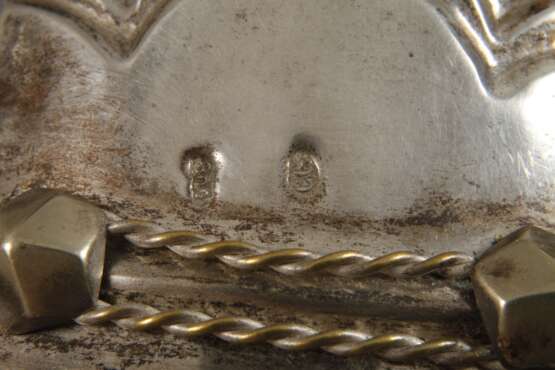 Paar Epauletten Italien, Silber - фото 3
