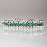 ''Feines, hochkarätiges Vintage Smaragd-Brillant-Armband'' - photo 1