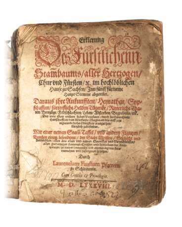 Erklerung des Fürstlichen Stammbaums Sachsen 1588 - photo 1