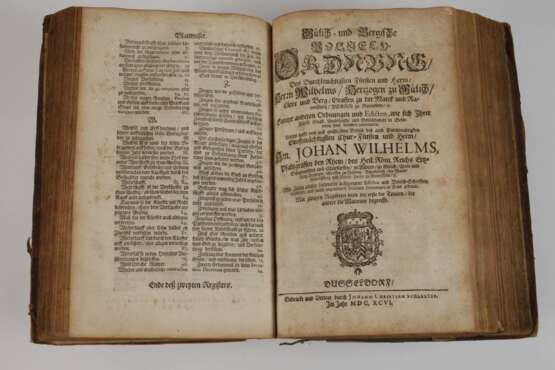 Policey Ordnung Herzog von Gülich 1696 - Foto 3