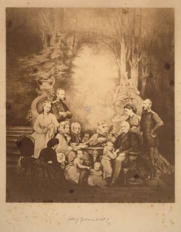 1Foto König Johann von Sachsen nebst Familie - photo 1