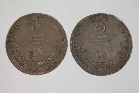Zwei 2/3 Taler Mühlhausen - photo 3