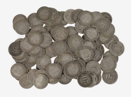 Konvolut 20-Pfennig-Stücke Kaiserreich - Foto 1
