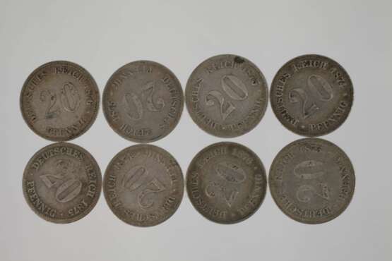 Konvolut 20-Pfennig-Stücke Kaiserreich - Foto 2