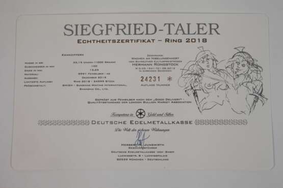 Siegfried-Taler zu 1 Kilogramm Silber - photo 4