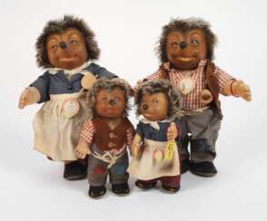 Steiff zwei Igel-Paare &quot;Mecki&quot; und &quot;Micki&quot; 