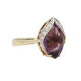 Ring mit Amethyst im Fantasieschliff - Foto 2