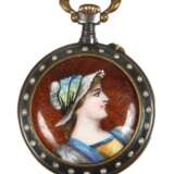 Damenhängeuhr Emaille - Foto 1